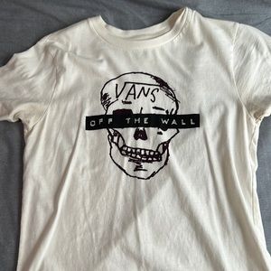 Vans small t shirt, cream